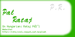 pal rataj business card